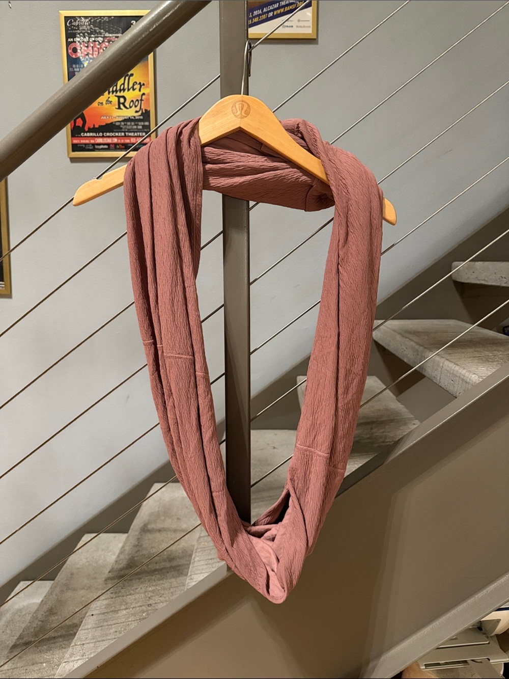 Lululemon Vinyasa Scarf Infinity Wrap Shawl Spanish Rose Snap Convertible
